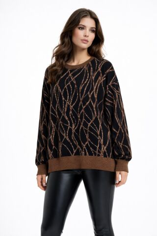 Kadın Yumoş Sıfıryaka Sweatshirt BGL-ST05317 SİYAH - S