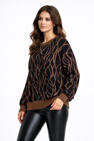 Kadın Yumoş Sıfıryaka Sweatshirt BGL-ST05317 SİYAH - S
