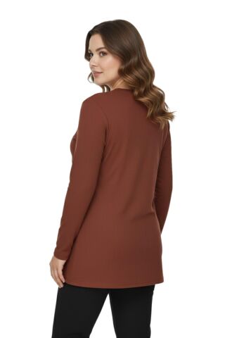 Kadın Önü Nakışlı Bluz BGL-ST05091 TABA - 50