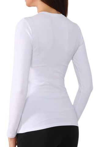 Kadın Uzun Kollu Basic Body BGL-ST01155 BEYAZ - XL