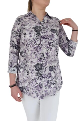 Kadın Çiçekli Tunik BGL-ST00651 PEMBE - 48