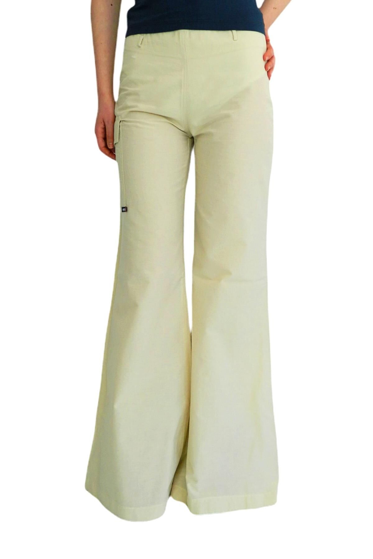 Kadın Keten Pantolon BGL-ST01385 BEJ - M
