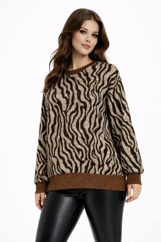 Kadın Yumoş Sıfıryaka Sweatshirt BGL-ST05316 BEJ - M