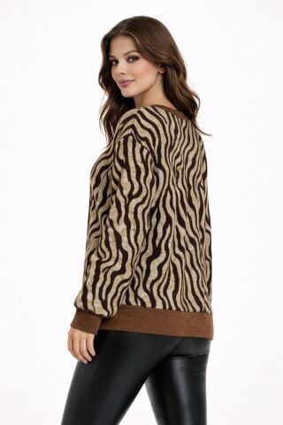 Kadın Yumoş Sıfıryaka Sweatshirt BGL-ST05316 BEJ - M