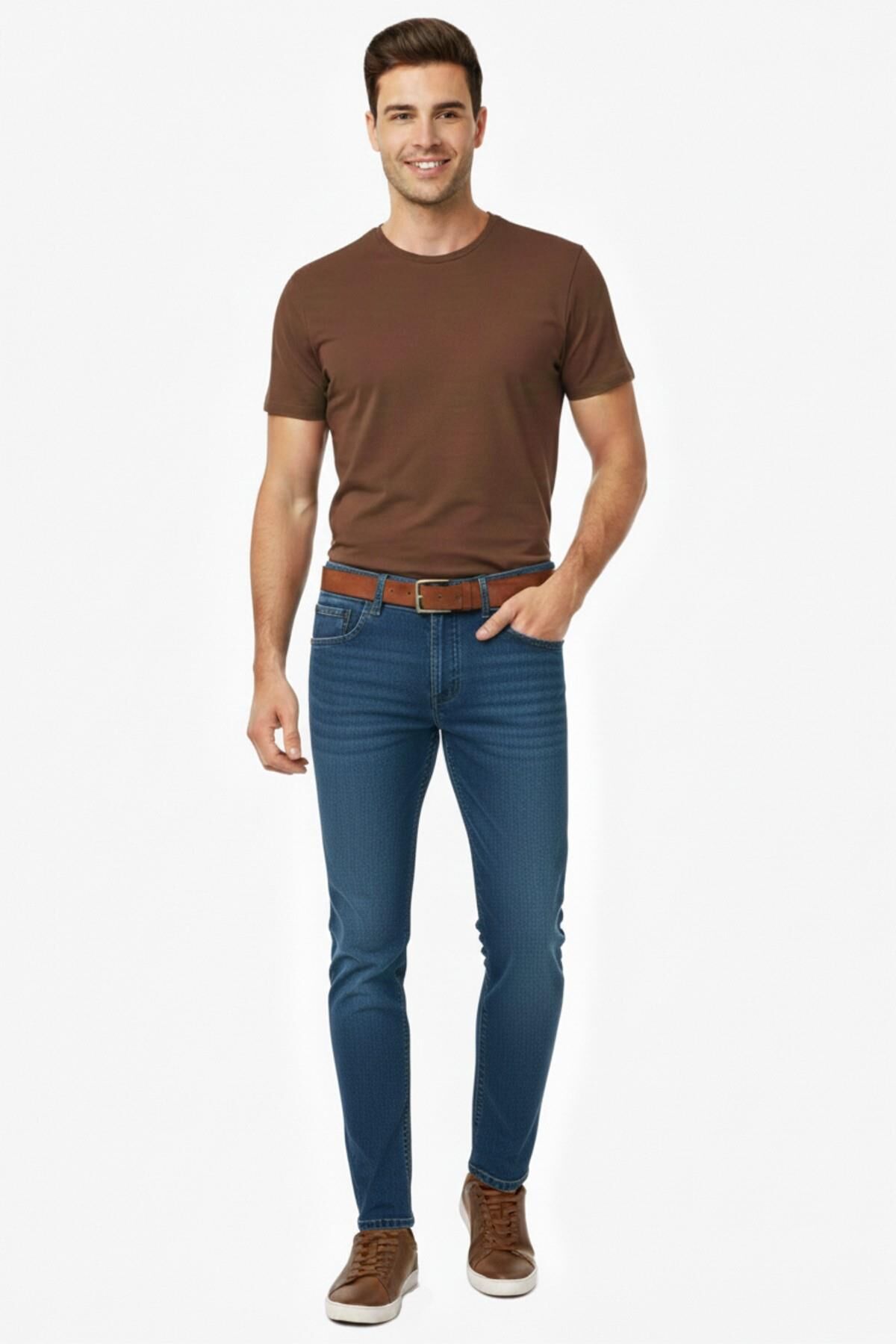 Erkek Comfort  Fit Jeans Pantolon 1101 BGL-ST05017 K.MAVİ - 38