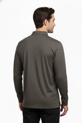 Erkek Gömlek Yaka Kol Manşetli Cepli Sweat 4249 BGL-ST04862 VİZON - M
