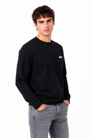 Erkek Sıfıryaka Mevsimlik Sweatshırt BGL-ST05446 SİYAH - L