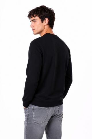 Erkek Sıfıryaka Mevsimlik Sweatshırt BGL-ST05446 SİYAH - L