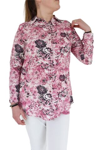 Kadın Çiçekli Tunik BGL-ST00651 PEMBE - 46