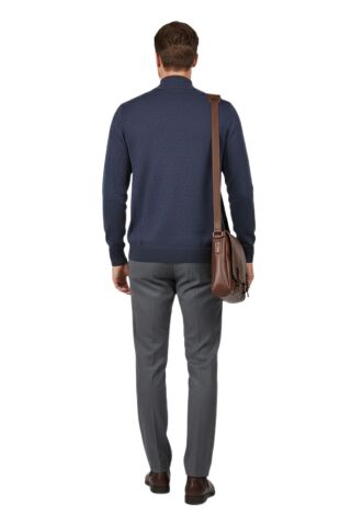 Erkek Yarım Balıkçı Yaka Regular Fit Kazak BGL-ST04954 FÜME - 2XL