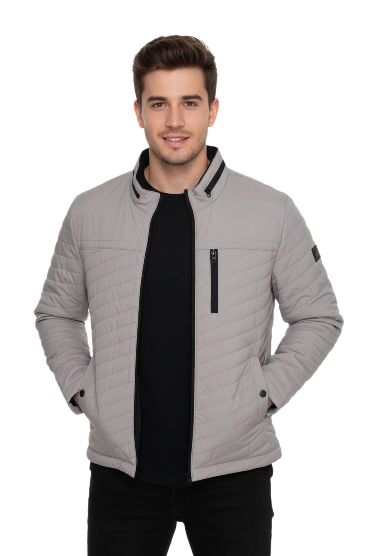 Erkek Kapitone Spor Mont 99543 BGL-ST04182 TAŞ - XL