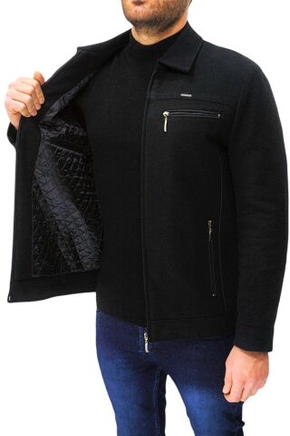 Erkek Kaşe Mont 9050 BGL-ST01628 SİYAH - 2XL