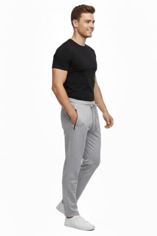 Erkek Rahat Kesim Düz Paça Dalgıç Kumaş Eşofman Altı BGL-ST05044 GRİ - 2XL