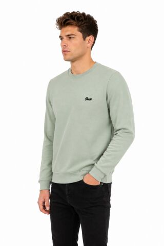 Erkek Sıfıryaka Mevsimlik Sweatshırt BGL-ST05446 YEŞİL - XL