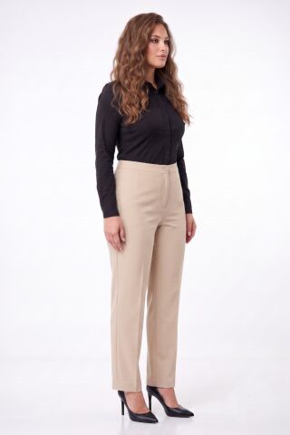 Kadın Kumaş Pantolon Klasik BGL-ST01387 BEJ - 48
