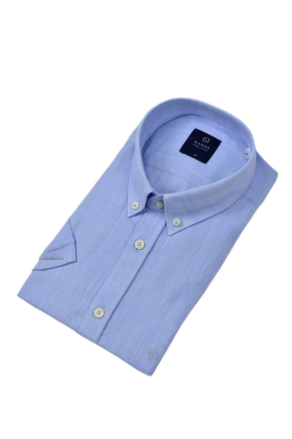 Erkek Klasik Kısa Kol Gömlek Pamuklu 9415 BGL-ST04581