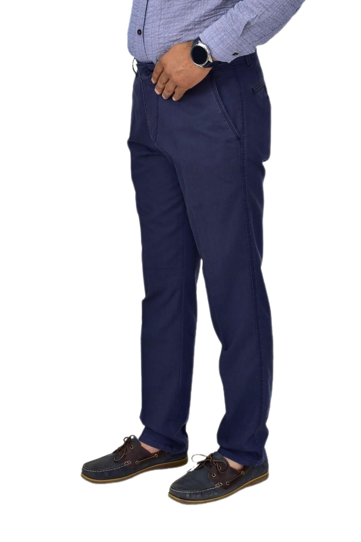 Erkek Kanvas Yazlık Pantolon Klasik 654 BGL-ST04603 LACİVERT - 46
