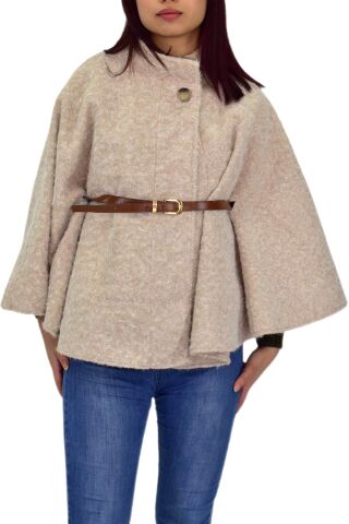 Kadın Panço Hırka BGL-ST04243 BEJ - M/L