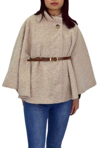 Kadın Panço Hırka BGL-ST04243 BEJ - M/L