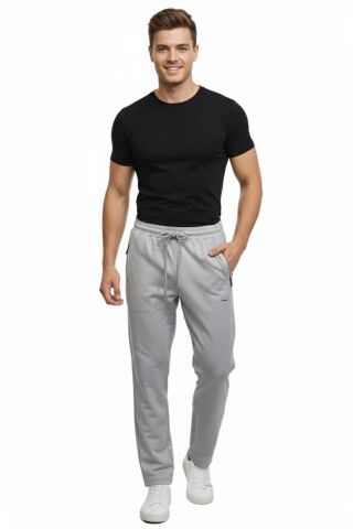 Erkek Rahat Kesim Düz Paça Dalgıç Kumaş Eşofman Altı BGL-ST05044 GRİ - 2XL