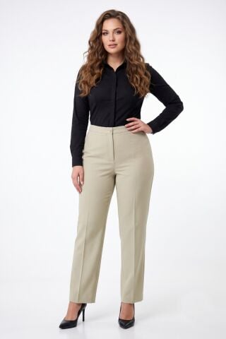 Kadın Kumaş Pantolon Klasik BGL-ST01387 YEŞİL - 46
