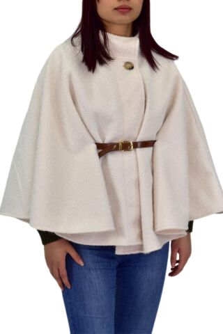 Kadın Panço Hırka BGL-ST04243 KREM - M/L
