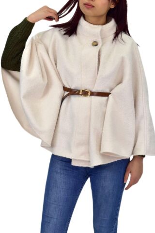 Kadın Panço Hırka BGL-ST04243 KREM - M/L