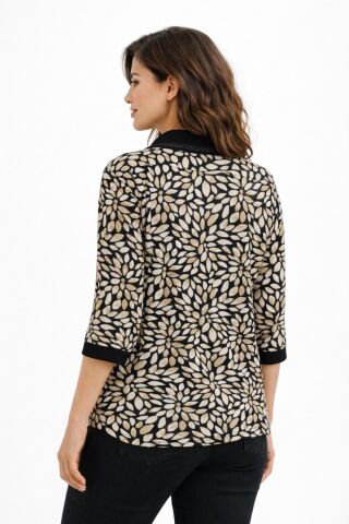 Kadın Turuva Kol Yaka Modelli Bluz BGL-ST05321 HAKİ - 2XL