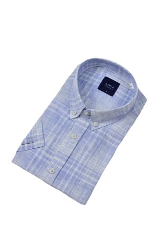 Erkek Klasik Ekose Kısa Kol Gömlek 9345 BGL-ST04583