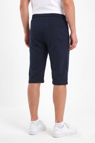 Erkek Rahat Kesim Düz Paça Likralı Kumaş Kapri BGL-ST05583 LACİVERT - 2XL