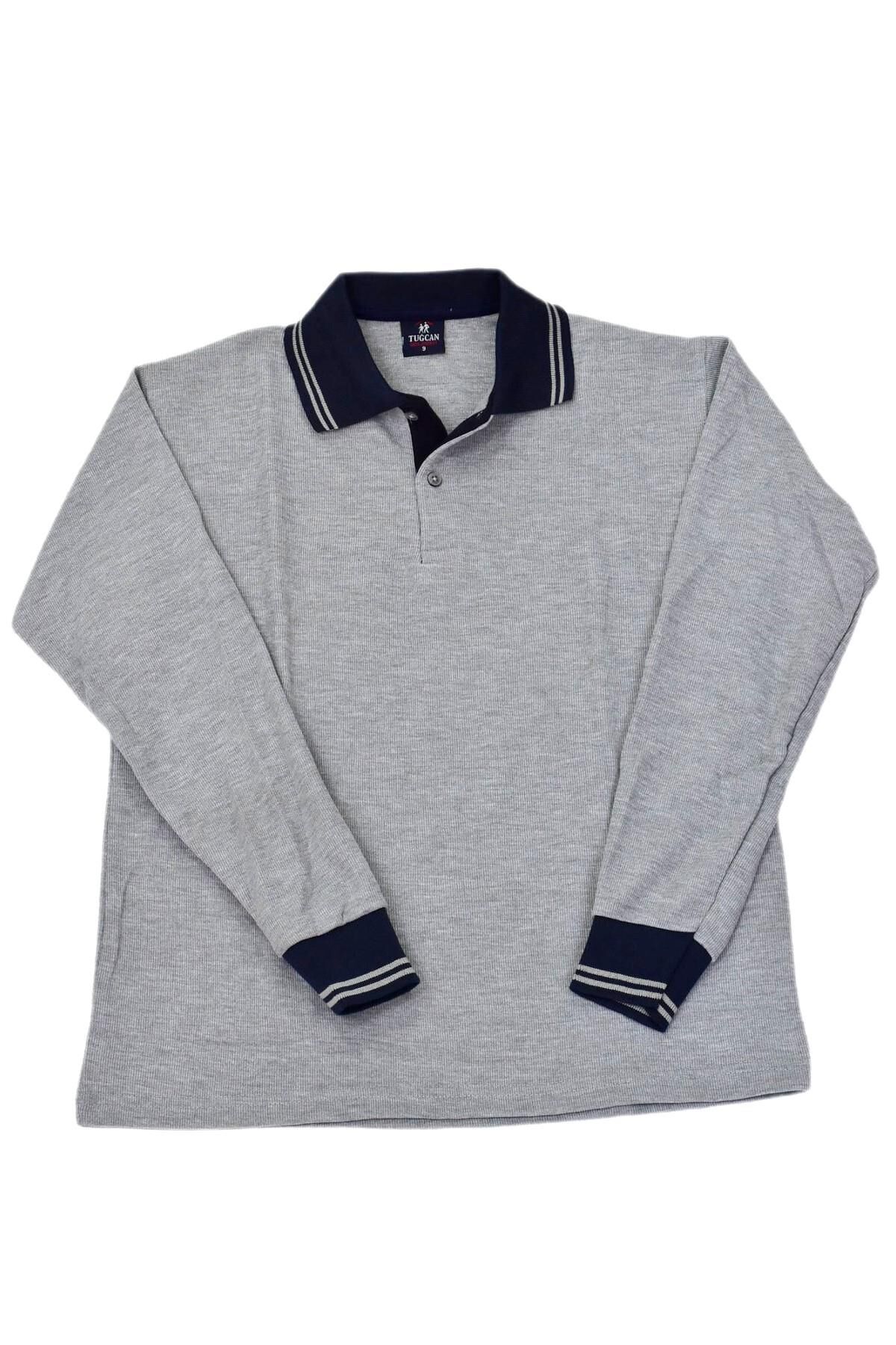 Kolej Polo Yaka Sweat Gri Lacivert ENDS-S GRİ - XS