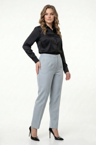 Kadın Kumaş Pantolon Klasik BGL-ST01389 GRİ - 42