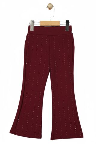 Kız Çocuk İspanyol Tayt Yağmur Taş Desenli BGL-ST05208 BORDO - 6 YAŞ