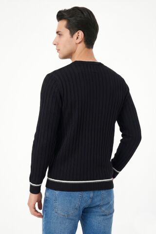 Erkek Sıfıryaka Mevsimlik Kazak BGL-ST05445 SİYAH - L