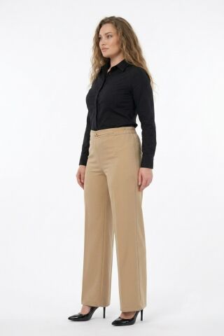 Kadın Kumaş Pantolon Yan Lastilkli Klasik BGL-ST01392
