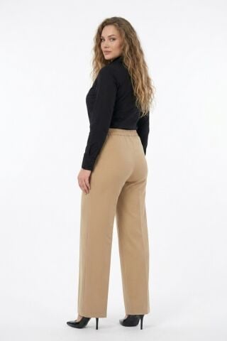 Kadın Kumaş Pantolon Yan Lastilkli Klasik BGL-ST01392