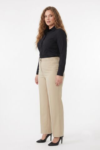 Kadın Kumaş Pantolon Yan Lastilkli Klasik BGL-ST01392