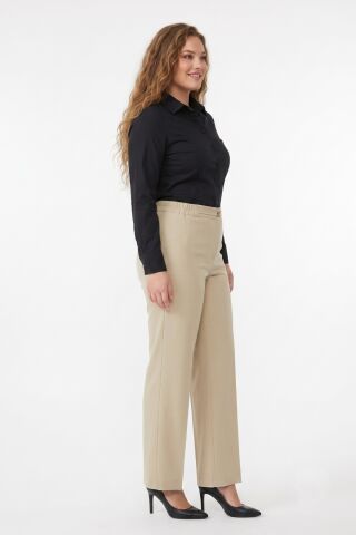 Kadın Kumaş Pantolon Yan Lastilkli Klasik BGL-ST01392