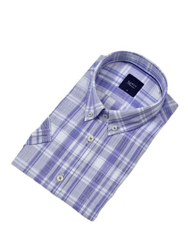 Erkek Klasik Ekose Kısa Kol Gömlek 9458 BGL-ST04579