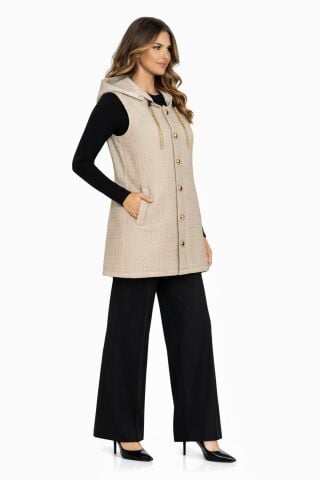 Kadın Kapüşonlu Kapitone Modelli Yelek  BGL-ST05043