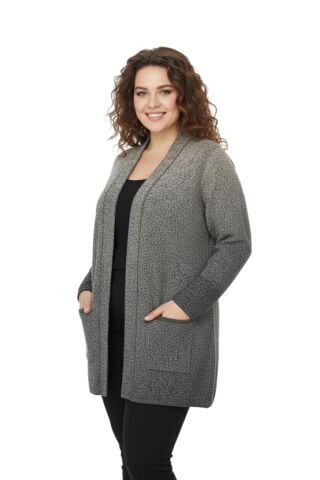 Kadın Anne Triko Hırka BGL-ST05065 FÜME - M