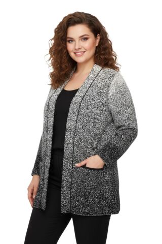 Kadın Anne Triko Hırka BGL-ST05065 FÜME - M