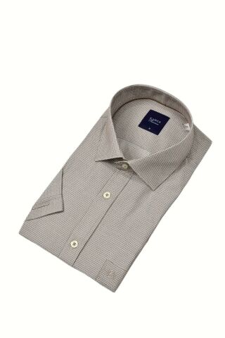 Erkek Klasik Piti Kare Kısa Kol Gömlek 9399 BGL-ST04577