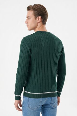 Erkek Sıfıryaka Mevsimlik Kazak BGL-ST05445 YEŞİL - 2XL