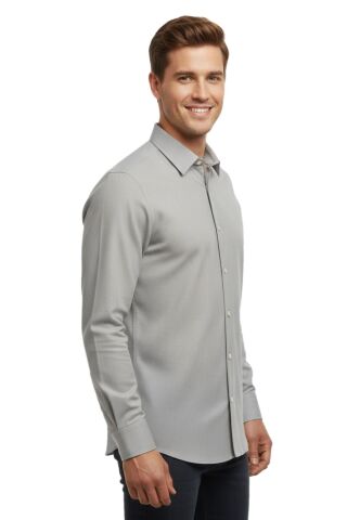 Erkek Klasik Tek Cepli Uzun Kol Gömlek 4070 BGL-ST04992 BEJ - XL