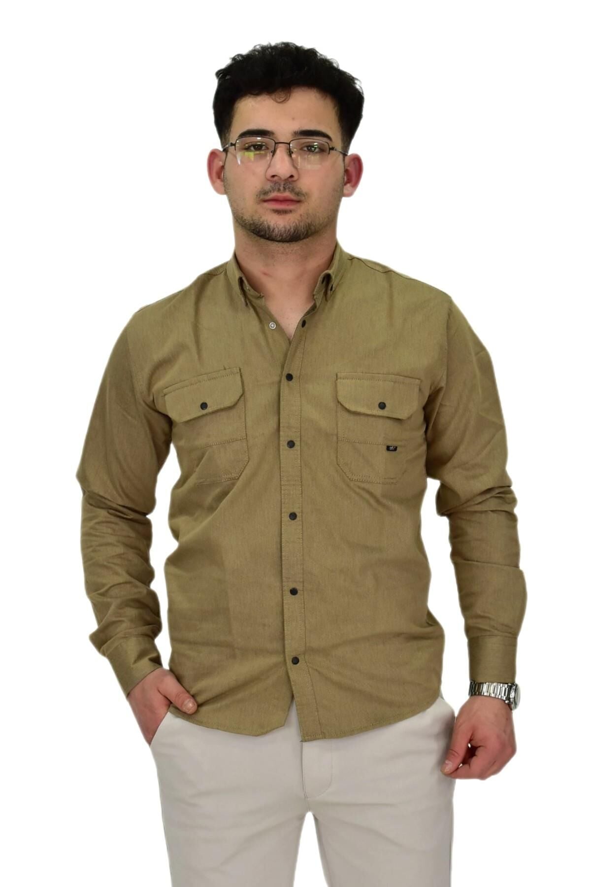 Erkek Spor Likralı Gömlek BGL-ST04343