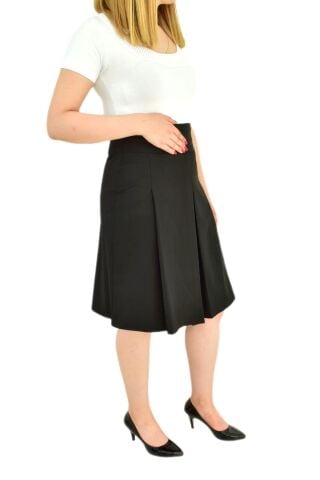 Kadın Etek Çift Pileli Siyah BGL-1245S