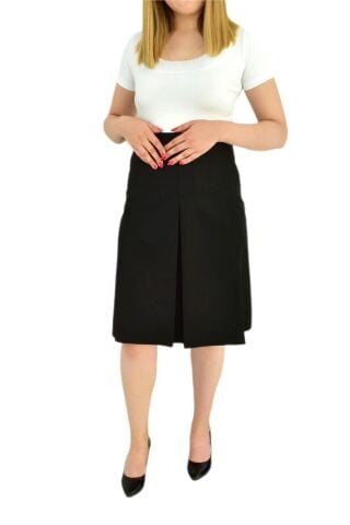 Kadın Etek Çift Pileli Siyah BGL-1245S