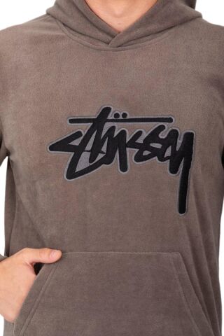 Erkek Kapüşonlu Polar Sweatshirt 6786 BGL-ST03219 VİZON - XL