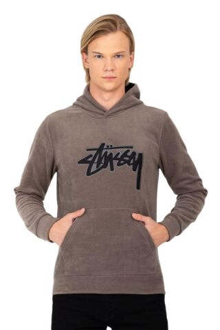Erkek Kapüşonlu Polar Sweatshirt 6786 BGL-ST03219 VİZON - XL